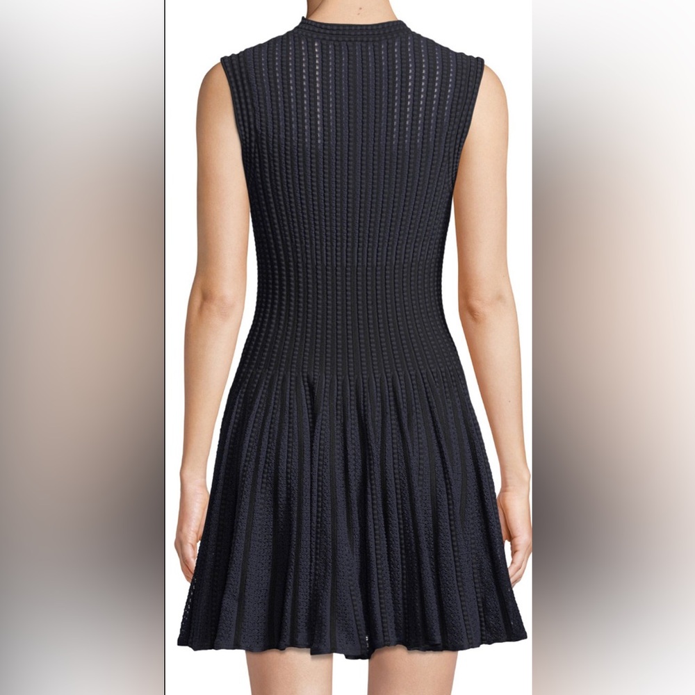 Theory Novelty Checker Knit Sleeveless Short Dress - Picture 2 of 16